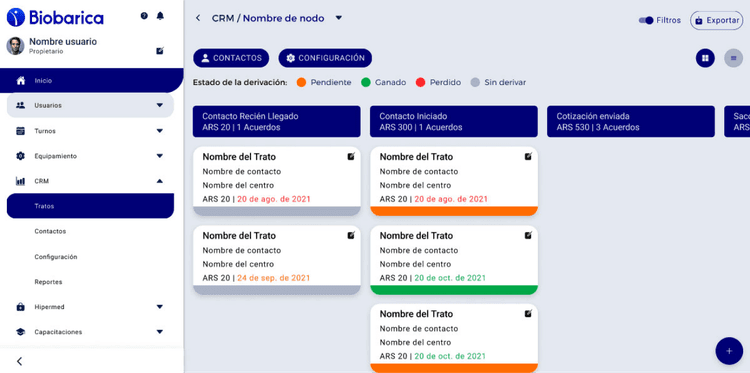 Llevará un control organizado y eficaz del proceso de los pacientes para programar una consulta o sesión, y le permitirá hacer el seguimiento correspondiente.